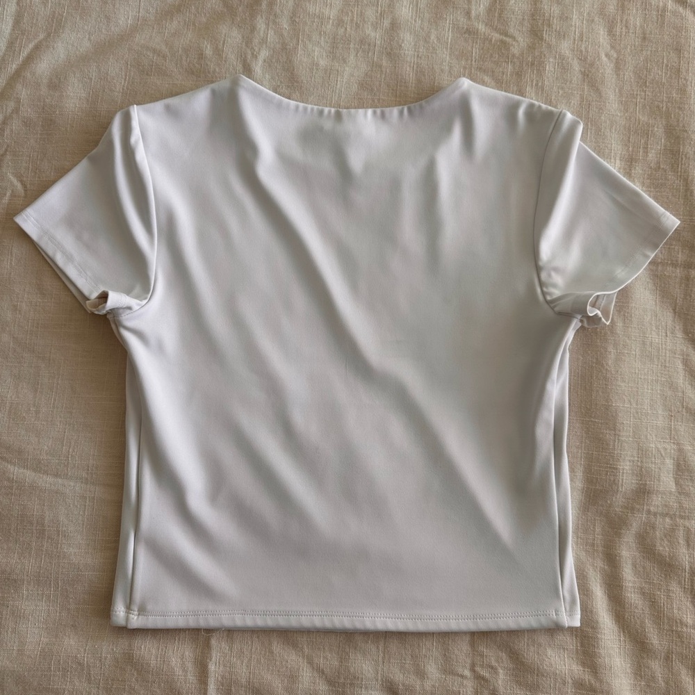 White Simple Tee - image 3
